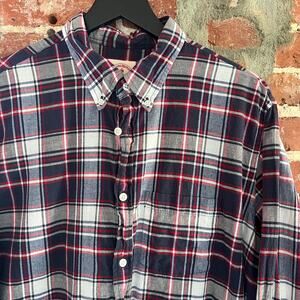Brooks Brothers Red Fleece Men's Indian Madras Shirt XL23x28